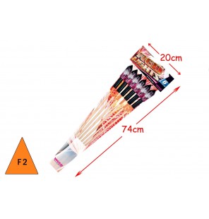 SACHET 6 FUSEES RED LIGHTS