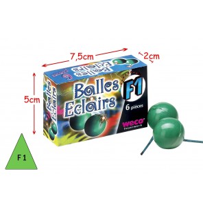 BOITE 6 BALLES ECLAIRS CREPITANTES